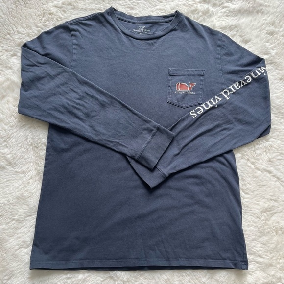 Vineyard Vines Kids Navy Long Sleeve Tee - Picture 1 of 8